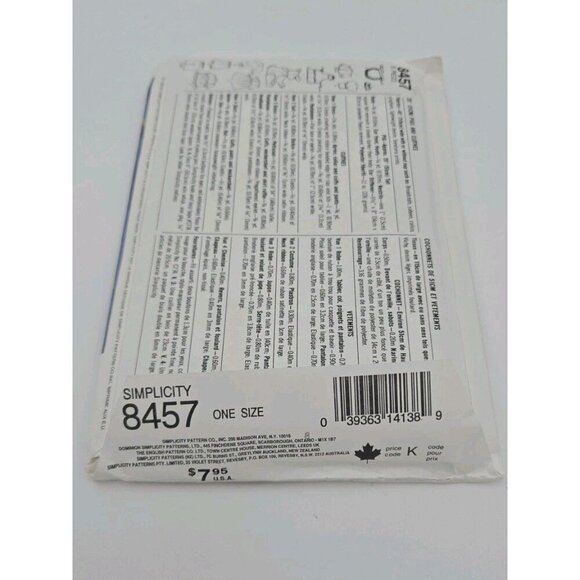 Simplicity 8457 Chef Servers 20 In Pig Dolls With Clothes Sewing Pattern Zanten - Picture 3 of 7